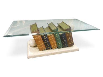 TABLE BASSE rectangulaire, le piétement simulant d