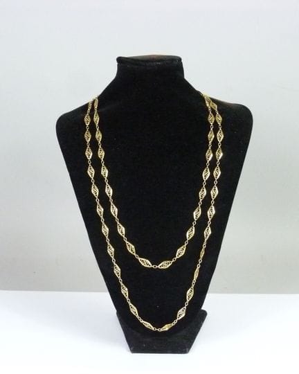 Collar largo de oro amarillo de 750/°° doble (2 hi