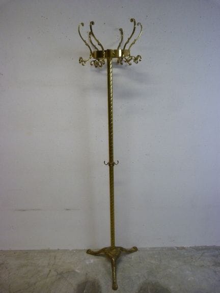PORTEMANTEAU perroquet en laiton à 6 patères et 3 