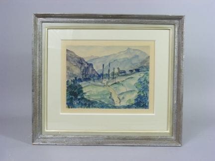 Roger CARLE (1907-1975) - "Paysage de vallée et mo
