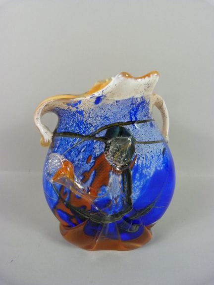 J.R - VASE  en verre soufflé multicouche, dans les