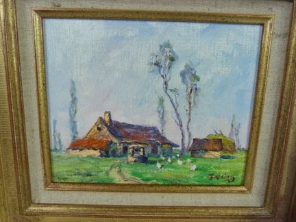 Julien DURIEZ (1900-1993) : "Ferme bressane et pou