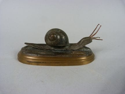 BOURDON (XXème siècle) - "Escargot" Sujet en bronz