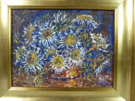 Julien DURIEZ (1900-1993) - "Chardons". Huile sur 