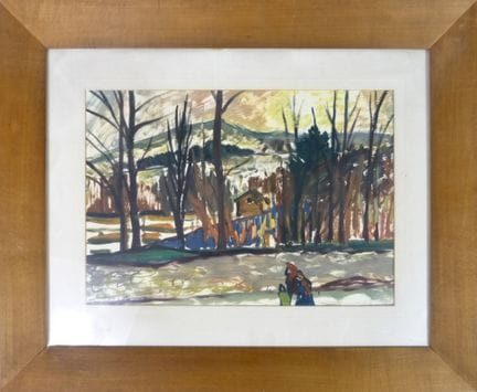 Roger CARLE (1907-1975) -"Bord de rivière".  Huile