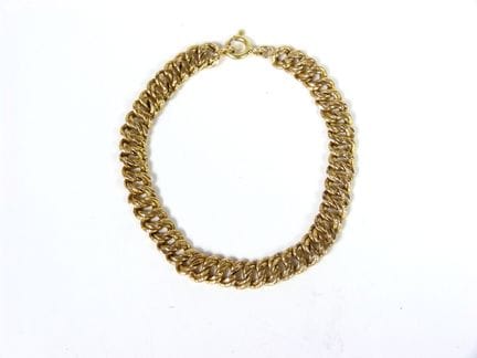 PULSERA de oro amarillo 750/°°, eslabones tipo «am