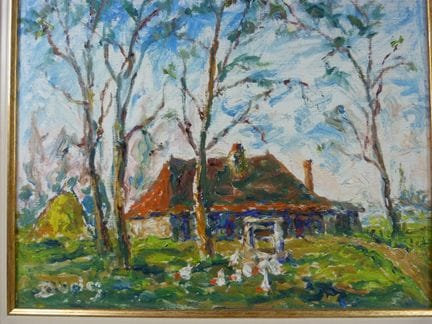 Julien DURIEZ (1900-1993) - "Ferme bressane et pou