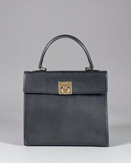 CELINE, Paris - SAC en cuir noir légèrement grainé