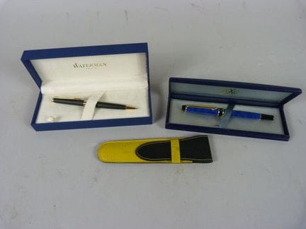 WATERMAN – KUGELSCHREIBER, vergoldete Metallteile,