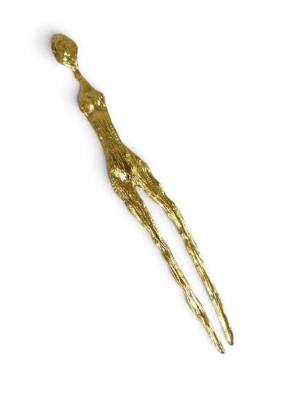 Linda HATTAB - Impresionante BROCHE de metal dorad