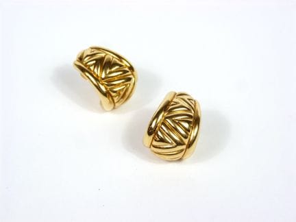 Par de PENDIENTES de oro amarillo de 750‰ con moti