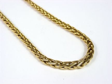 COLLAR de oro amarillo 750/°°, con eslabones en fo
