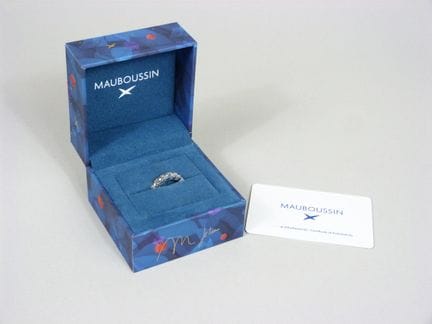 MAUBOUSSIN - ANILLO de plata 925 ‰ y diamantes «Un