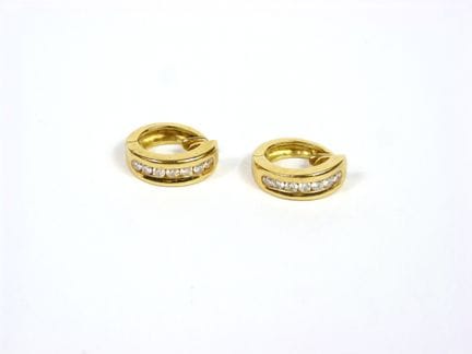 Par de PENDIENTES de aro de oro amarillo de 750/°°