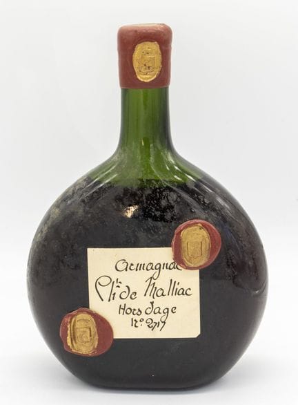 ARMAGNAC HORS D'AGE.
DE MALLIAC.
1 bouteille, n°27