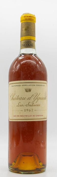 CHATEAU YQUEM.
Abfüllung: Nicolas.
Jahrgang: 1967
