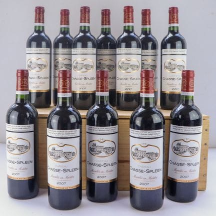 CHASSE SPLEEN 酒庄。
年份：2007。
12瓶，CBO