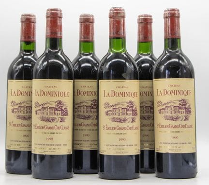 CHATEAU LA DOMINIQUE.
Jahrgang: 1990. 
6 Flaschen,
