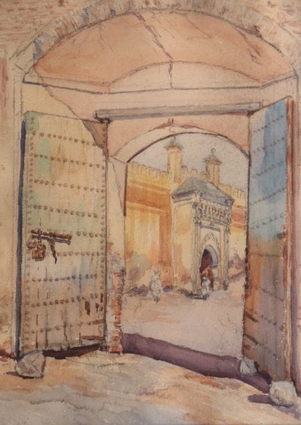 Ecole orientaliste début XXème s.
Porte marocaine
