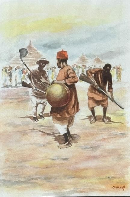 CAMARAH
La cérémonie
Aquarelle signée en bas à dro
