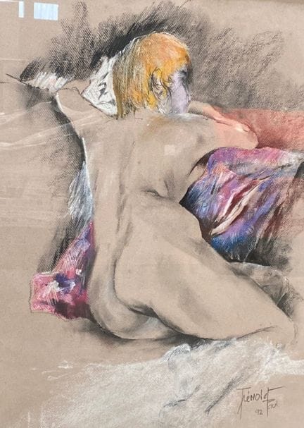 Paul TREMOLET (XXe siècle) 
Nu féminin allongé de 