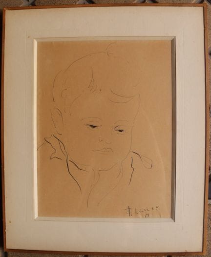 Roger LERSY (1920-2004)
Portrait de bébé
Encre noi