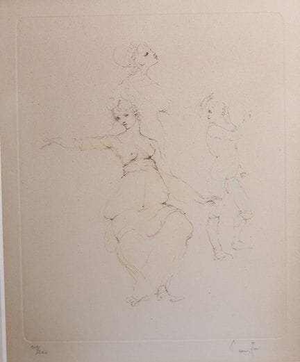 Léonor FINI (1908-1996)
Tre donne
Acquaforte firma