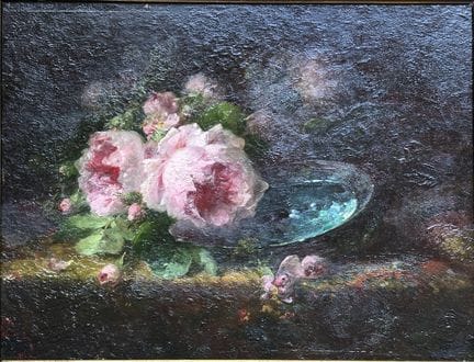 Scuola moderna
Rose su un tavolo
Olio su cartone, 