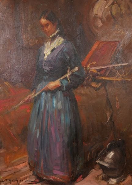 理查德-杜兰多-托戈（1910-？） 
舞台上的女演员
布面油画，左下方有签名。
69.5 x 49