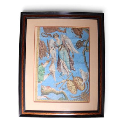 Parte di un Atlante celeste impreziosita da guazzo