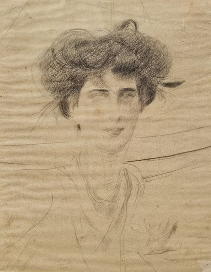 Paul César HELLEU (1859-1927) 
Portrait d’une élég