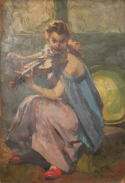理查德-杜兰多-托戈（1910-？）
小提琴手
布面油画，右下方有签名。
73 x 49, 5 厘米