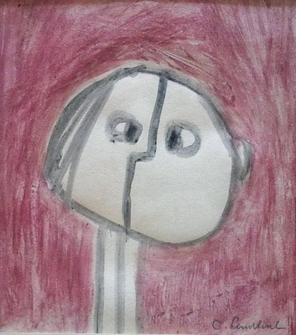 Ecole contemporaine
Visage
Aquarelle signée en bas