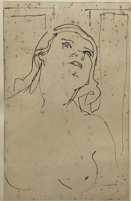 Ecole moderne
Buste de femme nue - etude de deux f