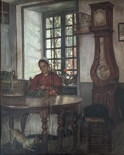 Victor MAREC (1862-1920)
Giovane donna intenta a c