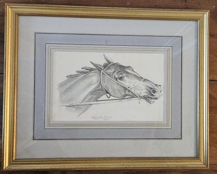 Ecole moderne
Buste de cheval de course
Mine de pl