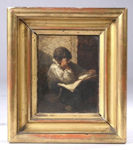 19th-century school,
Portrait of a Child Reading. 