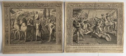D'après Raphaël 
Paire de gravure représentant : 

