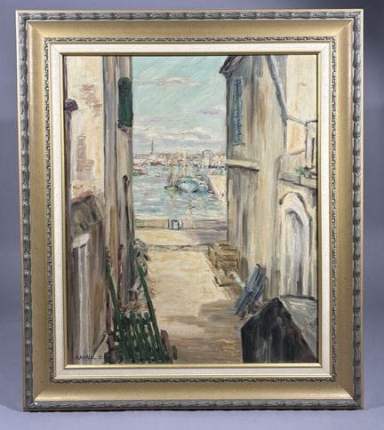 D. Raynal (XX secolo),
Vista del porto dal vicolo.