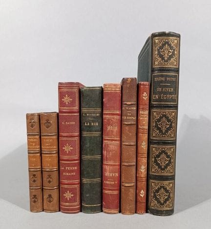 LITTÉRATURE. XIXe XXe. RELIURES.
Lot de 8 volumes 