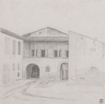 ARTISTE ALLEMAND_x001D_ XIXe siècle. Bâtiment ital