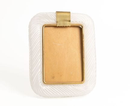 SEGUSO, MURANO. 
Fotorahmen aus Glas und Messing, 