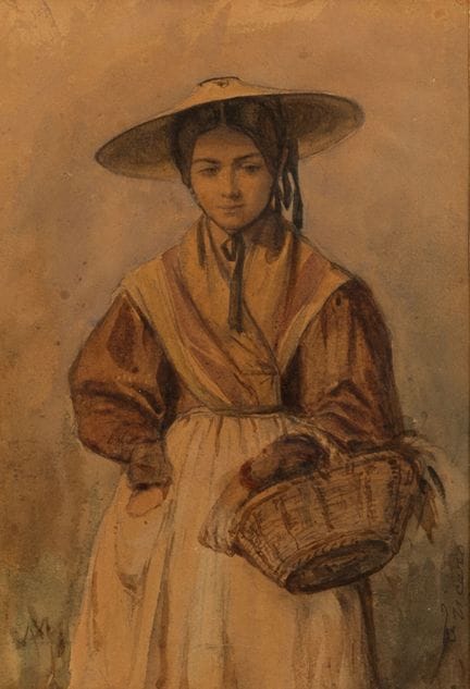 Joseph FRICERO (Nice, 1807-1870). 
Portrait de fem