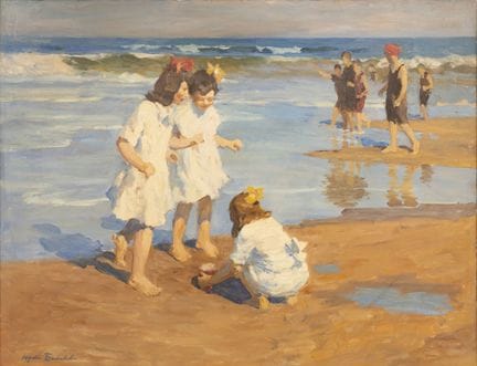 Youri BALIKOV (1924–2003). 
Kinder am Strand. 
Öl 