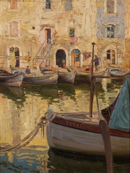 Émile BEAUSSIER (1874-1943).
Barcas frente a un pu