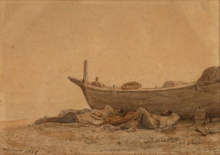 Joseph FRICERO (Nice, 1807-1870). 
Repos près d'un