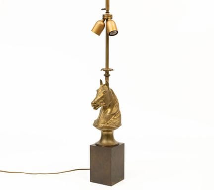 MAISON CHARLES.
Tischlampe, Modell „Pferdekopf“, a