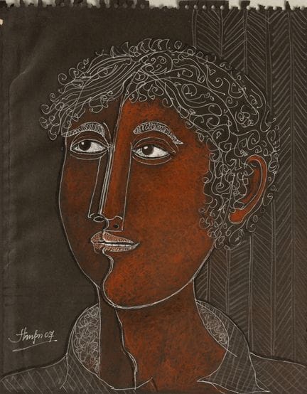 Jhupu ADHIKARI (pintor indio, 1927-2013).
Mujer (s