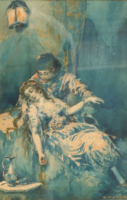 Gustave-Adolphe MOSSA (Niza, 1883-1971). 
La muert