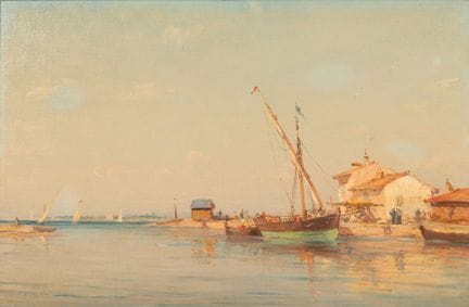 Émile GODCHAUX (1860-1938).
Orilla del mar, Martig